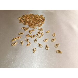 Papağan Klips, Kilit Kanca, Papağan Kapama Klips, Kolye Ve Bileklik Kilidi Gold Kaplama 40 Adet