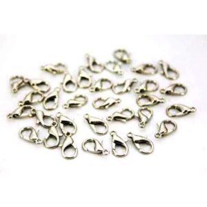 Papağan Klips, Kilit Kanca, Papağan Kapama Klips, Kolye Ve Bileklik Kilidi Nikel Kaplama 40 Adet