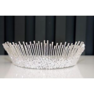 Zirkon Taşlı Gelin Tacı