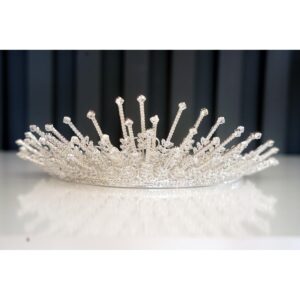 Zirkon Taşlı Gelin Tacı
