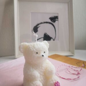 Doğum Günü Hediye Ayıcık %100 Soya Wax Mum (5 adet )