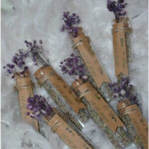 Lavantalı Cam Tüp Şişe Kına Düğün Söz Nikah (25 Adet)