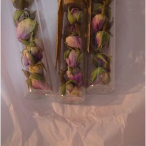 Cam Tüp Şişe Gül Düğün Nişan Söz Hediyelik (25 ADET)