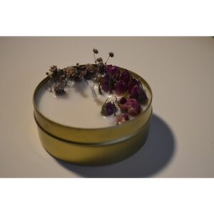 8 Mart Kadınlar Günü Hediye Çicekli Teneke Kutu Soya Mum