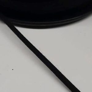Zarif Tasarımların Vazgeçilmezi: 6 Mm Siyah Süet Ip (2 METRE)