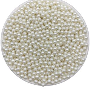 6 Mm Beyaz Renk Deliksiz Çakma Inci 25 gr ( 175-180 Adet )