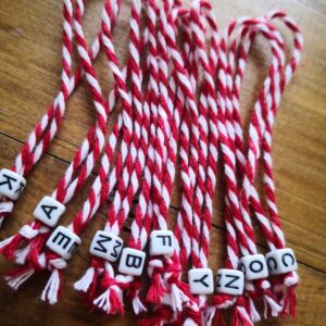 Kişiye Özel Harfli Marteniçka Bileklik (10 Adet )