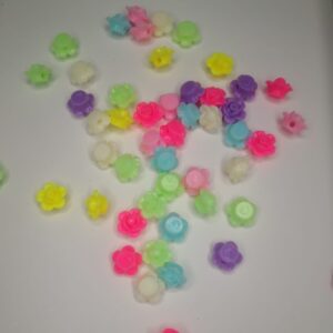 Gül Desenli Renkli Boncuk 20 gr (50-53 Adet )