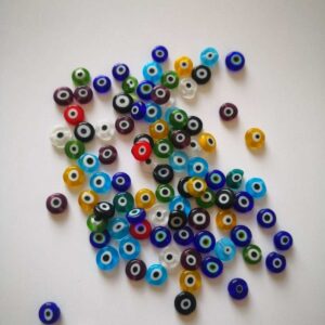 Cam Renkli Nazar Boncuğu 5 Mm (25 Adet )