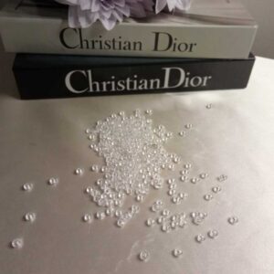 6 mm Basık Şeffaf Plastik Boncuk 25 gr (335 Adet )