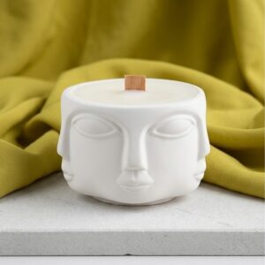 Sandal Ağacı Esanslı Buda Desenli Soya Wax Mum