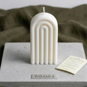 Gökkuşağı Desenli Soya Wax Mum Kokusuz
