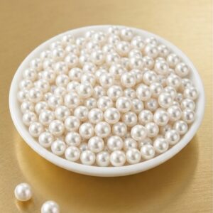 8 Mm Beyaz Renk Deliksiz Inci 30 gr ( 80-85 Adet )