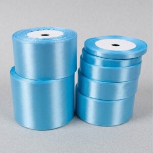 Mavi Renk Saten Kurdele 6 mm 25 yard (2 Adet )