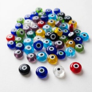 Cam Renkli Nazar Boncuğu 5 Mm (25 Adet )