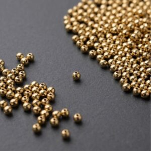 4 Mm Gold Renk Plastik Boncuk 25 gr (660- 680 Adet )