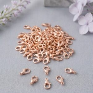 Papağan Klips, Kilit Kanca, Papağan Kapama Klips, Kolye Ve Bileklik Kilidi Rose Gold Kaplama 40 Adet