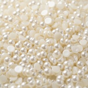 6 Mm Krem Renk Yarım Inci 25 gr (350-400 ADET)