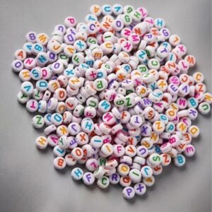 Renkli Harf Boncuk 25 Gr 180 adet