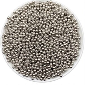 4 Mm Gümüş Renk Deliksiz Inci Boncuk Paketi - 25 gr (YAKLAŞIK 600-640 ADET)